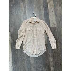 Vintage Silver Spur Men's Pearl Snap Western Shirt White/Red Plaid Size 15.5-34